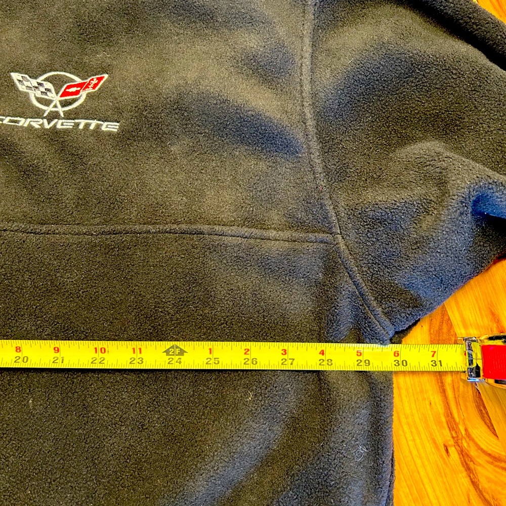 100% Polyester Fleece Jacket , Corvette, Men’s size XXL, Black - Picture 6 of 10